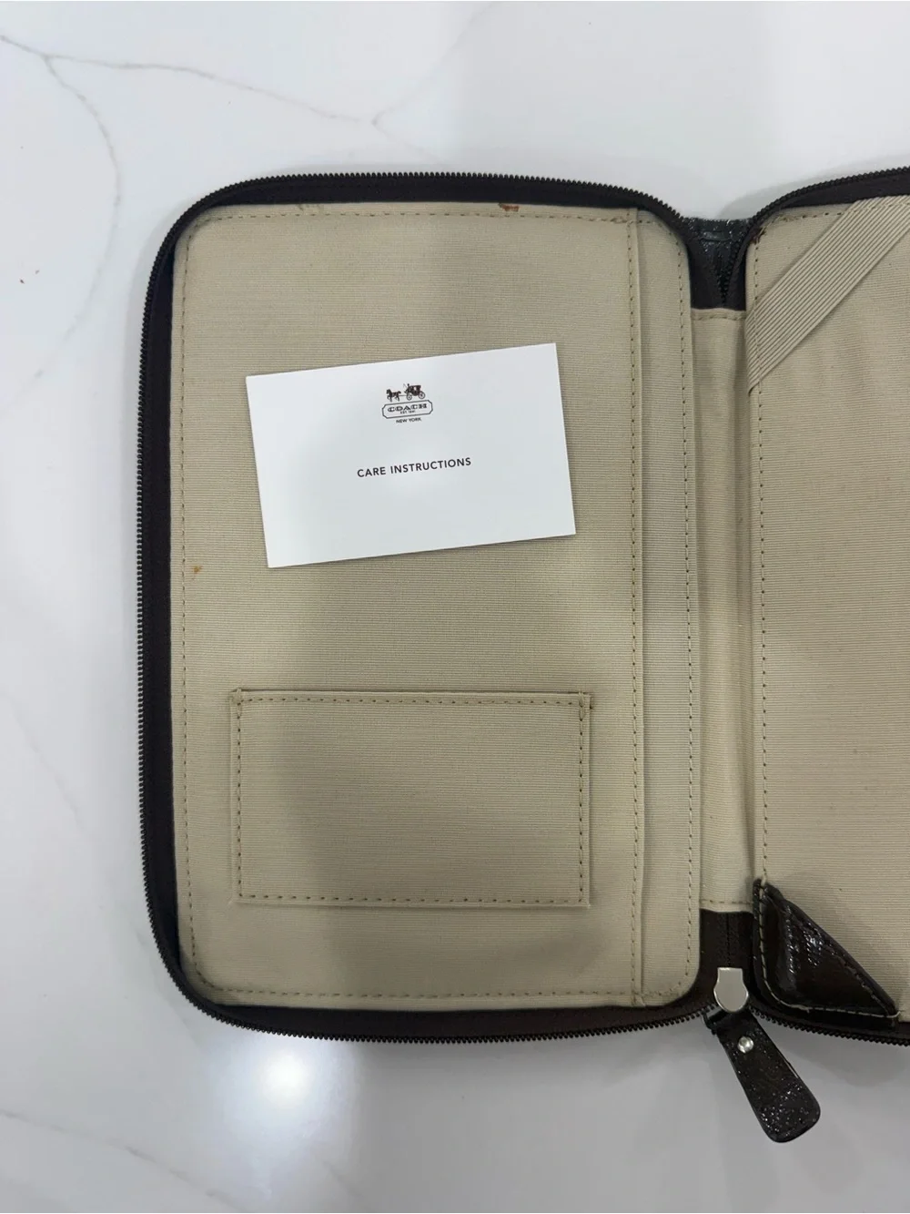 Coach Signature Canvas Tablet Case / E-Reader Sleeve - Khaki/Brown